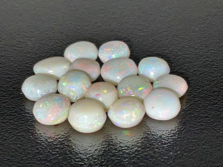 Multicolour Australian Coober Pedy Milky Opal 15 Pc 7.85 Carat