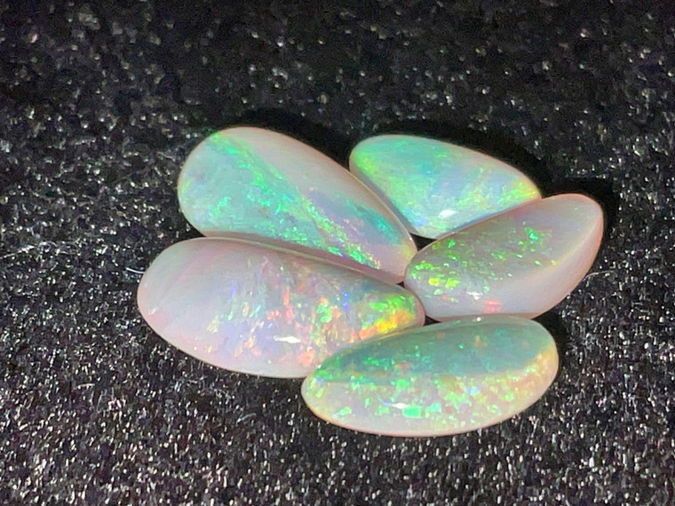 Rainbow Colorplay Australian Coober Pedy Opal 5 Pc 3.60 Carat