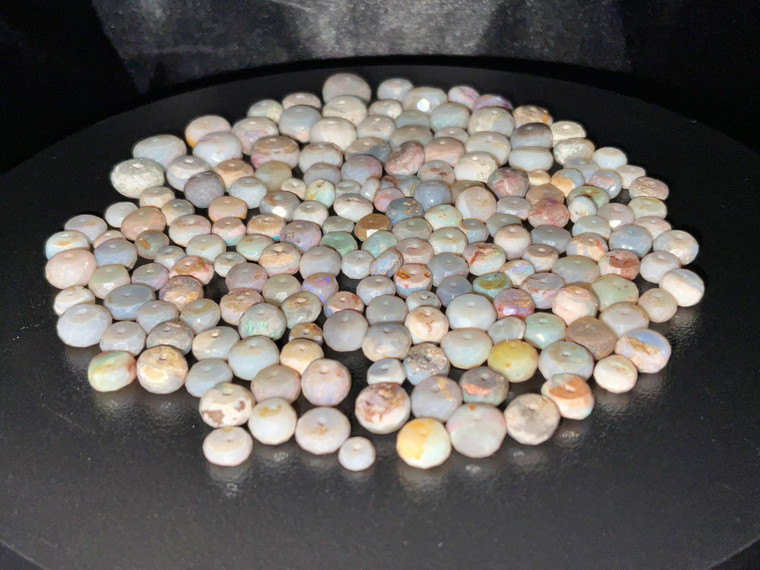 Natural Australian Faceted Cut Lightning Ridge Opal Beads 164 Carat