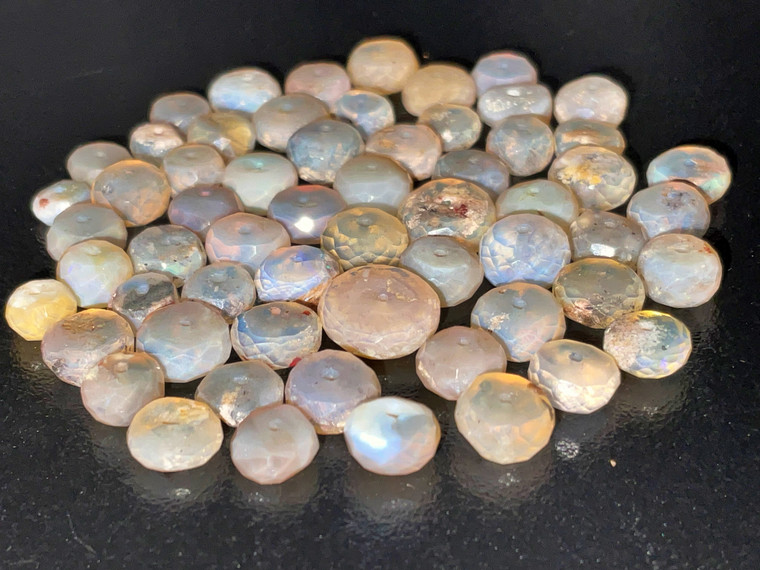 Natural Australian Faceted Cut Lightning Ridge Opal Beads 45.0 Carat