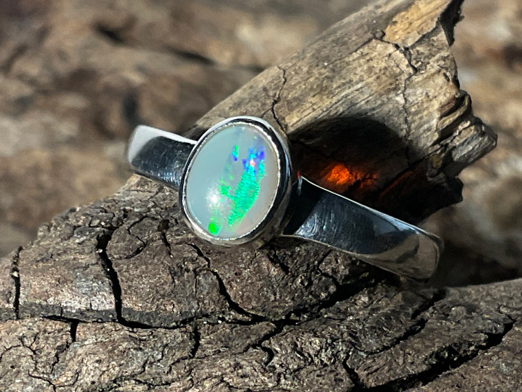 Natural Australian Coober Pedy Opal Ring 13.60 Carat
