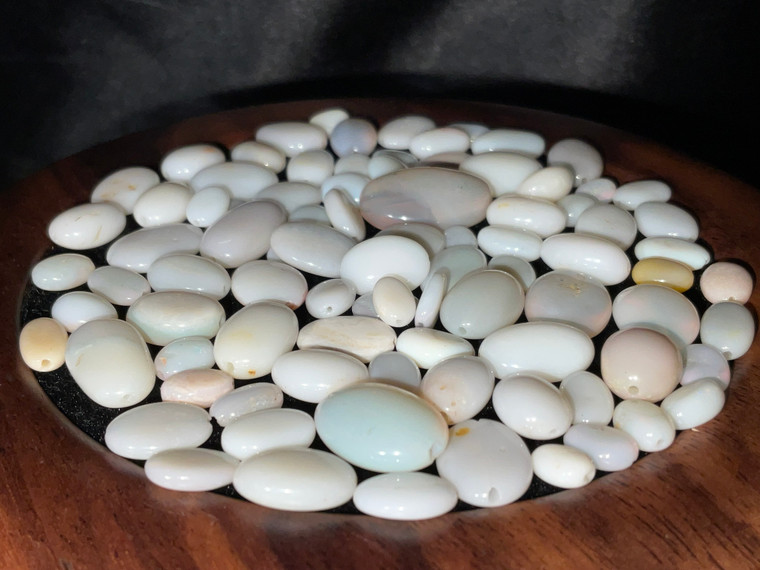 Natural Australian Coober Pedy Oval Shape Opal Beads 128.70 Carat