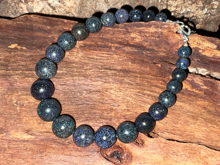 Australian Matrix Opal Round Ball Bracelet 78 Carat