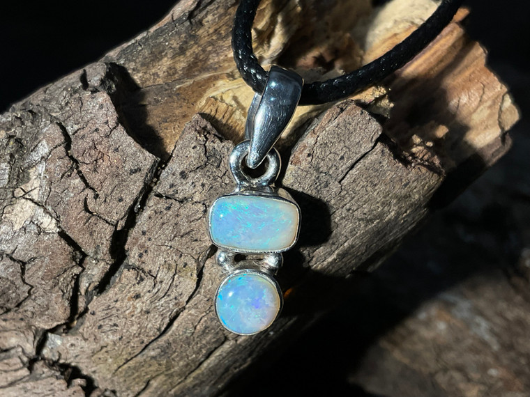 Australian Sterling Silver Opal Pendant 10.60 Carat