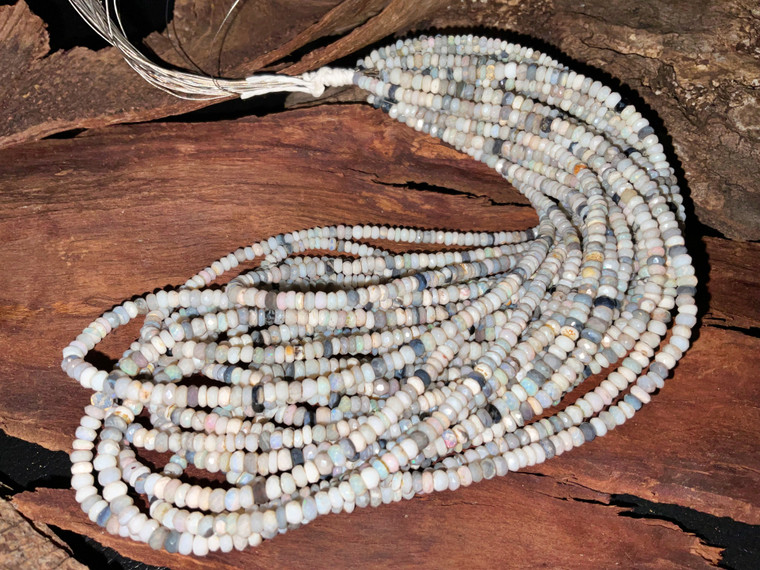 Natural Australian Faceted Cut Lightning Ridge Beads 2mm to 4mm