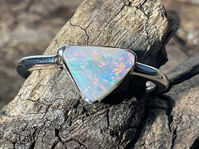 Natural Australian Coober Pedy Opal Ring 10.55 Carat