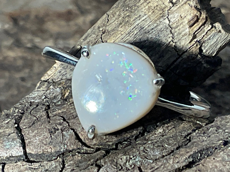 Natural Australian Coober Pedy Opal Ring 14.95 Carat