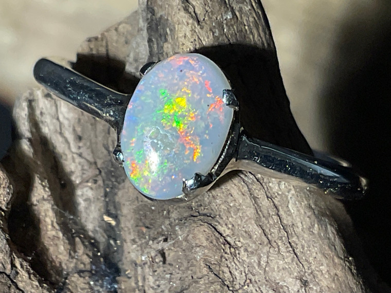 Natural Australian Coober Pedy Opal Ring 11.05 Carat
