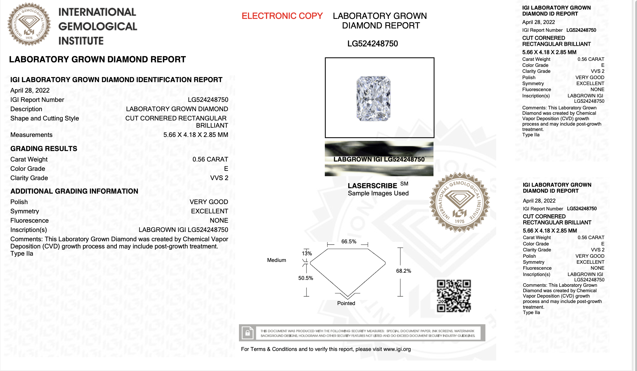 Diamond Certificate
