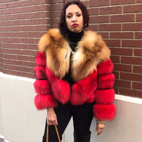 Chili Pepper Fox Fur Coat