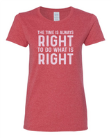 The Great Society Right Is Right Fitted Ladies Tee