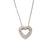 Small Diamond Heart Pendant 18kt White 0.10ct