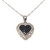 Black/White Diamond Heart Pendant 10kt White 0.23ct