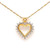 Diamond-surrounded Heart Pendant 14kt Yellow 1.00ct