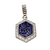 Silver Alaisallah Pendant Hexagon Blue