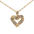 Diamond Ribbon Heart Pendant 10kt Yellow 0.40ct