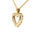 Cute LOVE Diamond Heart Pendant 10kt Yellow 0.10ct