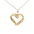 Small Ribbon Diamond Heart Pendant 10kt Yellow 0.04ct