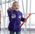 Kids Double logo print Purple Zipper