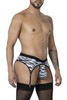 99881 CandyMan Men's Zebra Print Thong and Garter