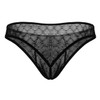 99894 CandyMan Men's Geometric Mesh Thong Color Black