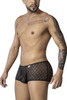 99896 CandyMan Men's Geometric Mesh Trunks Color Black