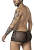 99896 CandyMan Men's Geometric Mesh Trunks Color Black