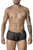 99896 CandyMan Men's Geometric Mesh Trunks Color Black