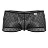 99896 CandyMan Men's Geometric Mesh Trunks Color Black