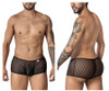 99896 CandyMan Men's Geometric Mesh Trunks Color Black