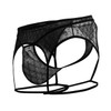 99898 CandyMan Men's Geometric Mesh Garter Thong Color Black