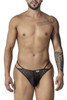 99903 CandyMan Men's Geometric Mesh Thong Color Black