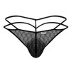 99903 CandyMan Men's Geometric Mesh Thong Color Black