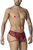 99905 CandyMan Men's Garter Lace Briefs Color Burgundy