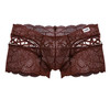 99916 CandyMan Men's Lace Trunks Color Burgundy