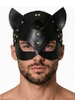 Cat Mask – Sleek Fetish Costume Headwear (Black) by CandyMan