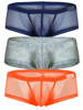 Men’s Australian Latin Trunks 3-Pack – Sleek Bold Sculpting Sexy Underwear (Multi-Colored) by Clever