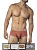 Men’s Australian Latin Trunks 3-Pack – Sleek Bold Sculpting Sexy Underwear (Multi-Colored) by Clever