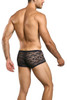 Men’s Lace Trunks – Sleek Bold Sculpting Sexy Underwear (Black Lace) by MaleBasics