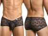 Men’s Loop Cheeky Trunks – Sleek Bold Sculpting Sexy Underwear (Black Lace) by MaleBasics