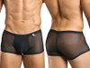 Men’s Classic Pouch Trunks – Sleek Bold Sculpting Sexy Underwear (Black Mesh) by MaleBasics