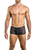 Men’s Classic Pouch Trunks – Sleek Bold Sculpting Sexy Underwear (Black Mesh) by MaleBasics