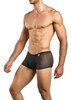 Men’s Classic Pouch Trunks – Sleek Bold Sculpting Sexy Underwear (Black Mesh) by MaleBasics