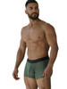 Men’s Microfiber Mesh Boxer Briefs – Sleek Bold Sculpting Sexy Underwear (Military Green) by Xtremen