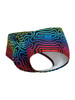Men’s Rainbow Printed Microfiber Briefs – Sleek Bold Sculpting Sexy Underwear (Labyrinth) by Xtremen