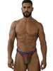 Men’s Printed Microfiber Thongs – Sleek Bold Sculpting Sexy Underwear (Labyrinth) by Xtremen