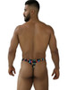 Men’s Printed Microfiber Thongs – Sleek Bold Sculpting Sexy Underwear (Mushroom) by Xtremen