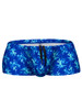 Men’s FEEL SW Swim Trunks – Sleek Bold Sculpting Sexy Swimwear (Royal Blue-Palms) by ErgoWear