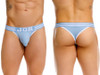 Men’s College Thong – Sleek Bold Sculpting Sexy Underwear (Blue) by JOR