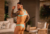 Men’s College Thong – Sleek Bold Sculpting Sexy Underwear (Mint) by JOR